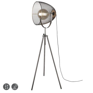 IVAR Nikiel antyczny 1xE27 z włącznikiem nożnym Lampa podłogowa trójnóg Trio 409000167