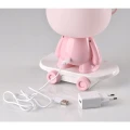 Lampka dziecięca różowa KRÓLIK MINI NA DESKOROLCE LED 2,5W Polux 312761  5901508312761 lampynox noxbox www.lampynox.pl.jpg