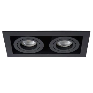 CHIMNEY Czarna 2xGU10 Oprawa podtynkowa ruchoma Lucide 09926/02/30  