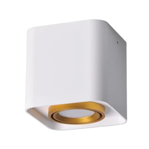 EGER | XENO GU10 kwadratowa biało-złote Downlight Polux