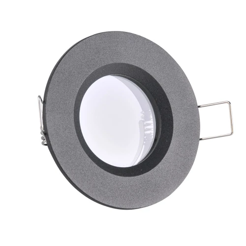 Oczko podtynkowe łazienkowe BORAS czarne 1xGU10 IP44 Polux 315441  5901508315441 lampynox noxbox www.lampynox.pl 1.jpg