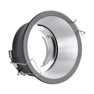 KOLDING czarno/srebrne 1xGU10 Oczko podtynkowe Polux 315472