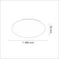 Plafon LED HAMPTON 48cm okrągły, barwa światła zmienna 3000K  4000K  6400K Polux  315106  5901508315106 lampynox noxbox www.lampynox.pl 1.jpg