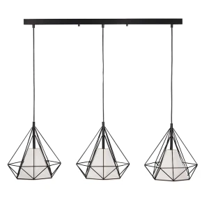 HIRA 3xE27 czarny | biały il mio Lampa wisząca Polux 314574