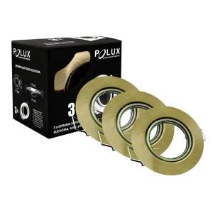 OPIN-IOA90G1 okrągła patyna trójpak oprawka sufitowa Polux 306913