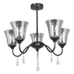 CARLA-5 5xE27 black+crystal il mio Lampa wiszaca Polux 316417