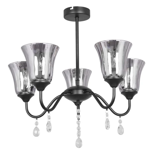 Lampa wiszaca CARLA-5 5xE27 black+crystal il mio Polux 316417  5901508316417 lampynox noxbox www.lampynox.pl.jpg
