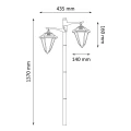 Lampa solarna latarnia EVERA 2x1LED black Polux 315335  5901508315335 lampynox noxbox www.lampynox.pl 2.jpg