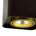 Oprawa natynkowa LED XENO kwadrat 3000K 10W 800lm czarny-złoty Polux 312006  5901508312006 lampynox noxbox www.lampynox.pl 2.jpg