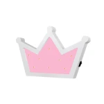 Korona różowa LED lampka drewniana Polux 310699