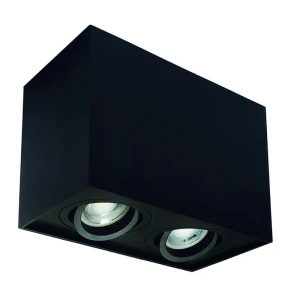 CHLOE DUO Czarna regulowana 2xGU10 IP20 prostokątna Downlight Spectrum SLIP005036
