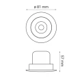 Oczko sufitowe LED TERI RO 10W 713lm 3000K Biała OXYLED M150100510W 3K biały  5902701452087 lampynox noxbox www.lampynox.pl 4.jpg