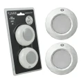 Lampa podszafkowa okrągła LED 4000K 2x12lm onoff 6xAAA incl Polux 311122  5901508311122 lampynox noxbox www.lampynox.pl 3.jpg