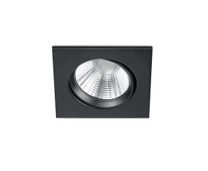 PAMIR LED DIM Czarny mat kwadrat 5,5W 3000K IP23 Ściemnialne łazienkowe oczko sufitowe uchylne Trio 650410132