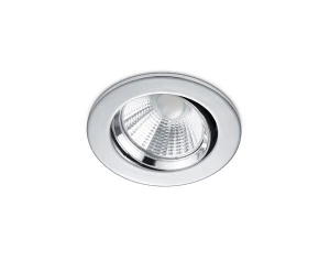 PAMIR LED DIM Chrom okrągłe 5,5W 3000K IP23 Ściemnialne łazienkowe oczko sufitowe uchylne Trio 650510106