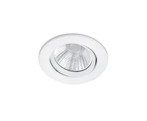 PAMIR LED DIM Biały mat okrągłe 5,5W 3000K IP23 Ściemnialne łazienkowe oczko sufitowe uchylne Trio 650510131