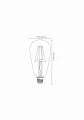 FILAMENT ST64 LED BULB DIM Ø 6,4cm. 5W 2700K ściemnialna E27 Lucide 49015/05/60 | 5411212490834 noxbox lampynox www.lampynox.pl