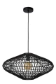 MAGALI Lampa rattanowa wisząca czarna Lucide 03435/56/30  lampynox noxbox www.lampynox.pl