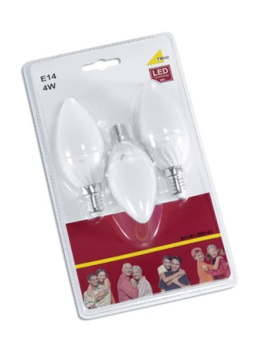 Żarówka LED Trójpak 3xŚwieczka 4W E14 3000K Trio 989-43 | 4017807260557 noxbox lampynox www.lampynox.pl