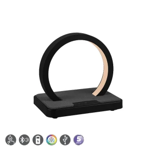 BEAT LED Czarny mat 1W RGB 3000K głośnik Bluetooth Lampka stołowa RL R52081132