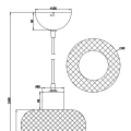 Lampa wiszaca CALIMERO Czarny mat śr. 18cm. E27 RL R30561032 | 4017807489484 noxbox lampynox www.lampynox.pl