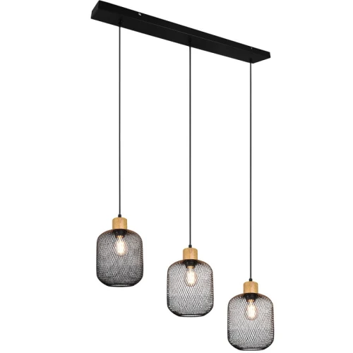 Lampa wiszaca CALIMERO Czarny mat 3xE27 RL R30563032 | 4017807489507 noxbox lampynox www.lampynox.pl