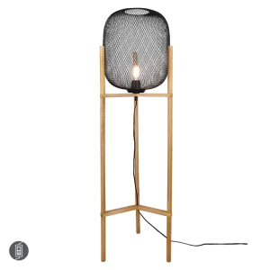 CALIMERO Czarny mat | Brąz E27 Lampa podłogowa stojąca RL R40561032