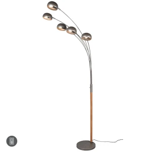 DITO Nikiel antyczny | Brąz 5xE14 Lampa podłogowa stojąca wieloramienna RL R46155067