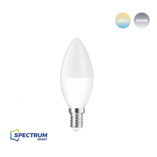 LED ŚWIECOWA 5W TUYA SMART CCT+DIM Wi-Fi E-14 230V Spectrum WOJ+14413  5902650570795 noxbox lampynox www.lampynox.pl 1.jpg