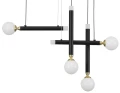 Lampa wisząca UNION Czarno złota LED 20W 3000K LE41811  noxbox lampynox www.lampynox.pl