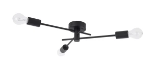 SOCOPO Czarny 3 x E27  Lampa sufitowa