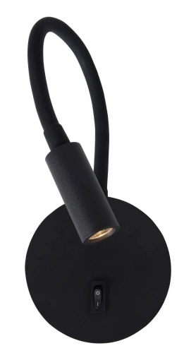 Kinkiet ścienny ALMERIA Snake Czarny  LED Samsung 3W 3000K lampynox noxbox