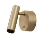 BADAJOZ Satynowy mosiądz LED 3W 3000K Kinkiet ścienny ruchomy