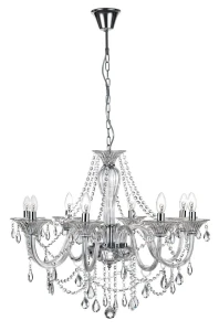 CAPITAN Żyrandol Chrom / Kryształ  8 x 5W 