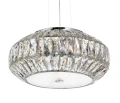 Lampa wisząca CHAJARI Chrom | Biały śr. 42cm. 6xG9 Luces Exclusivas LE42322 noxbox lampynox www.lampynox.pl