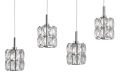 Lampa wisząca CHARATA Chrom 4xG9 Luces Exclusivas LE42326 noxbox lampynox www.lampynox.pl