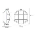 Kinkiet zewnętrzny DUDLEY Złoty mat śr. 23,5cm. E27 IP65 Lucide 118902502  5411212114860 lampynox noxbox www.lampynox.pl 5.jpg