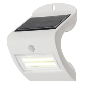 Opava Biały LED 2W Zasilanie solarne 4000K Czujnik ruchu IP44 Kinkiet zewnętrzny Rabalux 7970