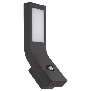 Saldus Czarny mat LED 9W Czujnik ruchu 3000K IP44 Kinkiet zewnętrzny Rabalux 7911