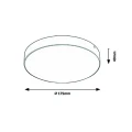 Plafon zewnętrzny Tartu Biała LED śr. 17,5cm. 18W IP44 Barwa światła zmienna Rabalux 7893  5998250378930 noxbox lampynox www.lampynox.pl 6.jpg