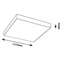 Plafon zewnętrzny Tartu Biała LED szer. 17,5cm. 18W IP44 Barwa światła zmienna Rabalux 7895  5998250378954 noxbox lampynox www.lampynox.pl 6.jpg