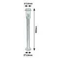 Lampa ogrodowa stojąca Warsaw Chrom satyna wys. 80cm. E27 IP44 Rabalux 7840  5998250378404 noxbox lampynox www.lampynox.pl 4.jpg
