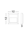 Lampa schodowa, elewacyjna TERRASSA Szary LED 2W 3000-4000K IP54 Luces Exclusivas LE71437 noxbox lampynox www.lampynox.pl