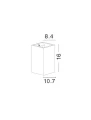 Kinkiet zewnętrzny BALCARCE Szary 2x3W 3000K IP65 Luces Exclusivas LE71408 noxbox lampynox www.lampynox.pl