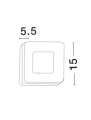 Kinkiet zewnętrzny SABANETA Biały 9W 3000K IP65 Luces Exclusivas LE71396 noxbox lampynox www.lampynox.pl