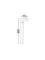 Lampa ogrodowa stojąca MOSQUERA Szara LED wys. 80cm. 6W 3000K IP54 Luces Exclusivas LE71338 noxbox lampynox www.lampynox.pl