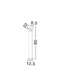 Lampa ogrodowa stojąca NECOCHEA Szara LED wys. 80cm. 6W 3000K IP54 Luces Exclusivas LE71344 noxbox lampynox www.lampynox.pl