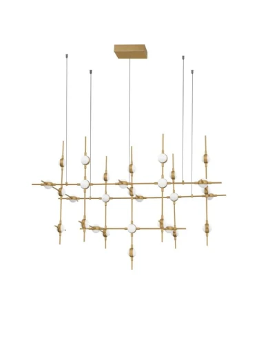 Lampa wisząca AZUL Złota 72W 3000K Luces Exclusivas LE41330 noxbox lampynox www.lampynox.pl