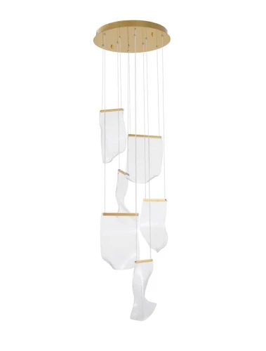 Lampa wisząca CALI Złota 39W 3000K Luces Exclusivas LE41371 noxbox lampynox www.lampynox.pl