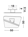 Lampa sufitowa CHIA Złota 33W 3000K Luces Exclusivas LE41378 noxbox lampynox www.lampynox.pl